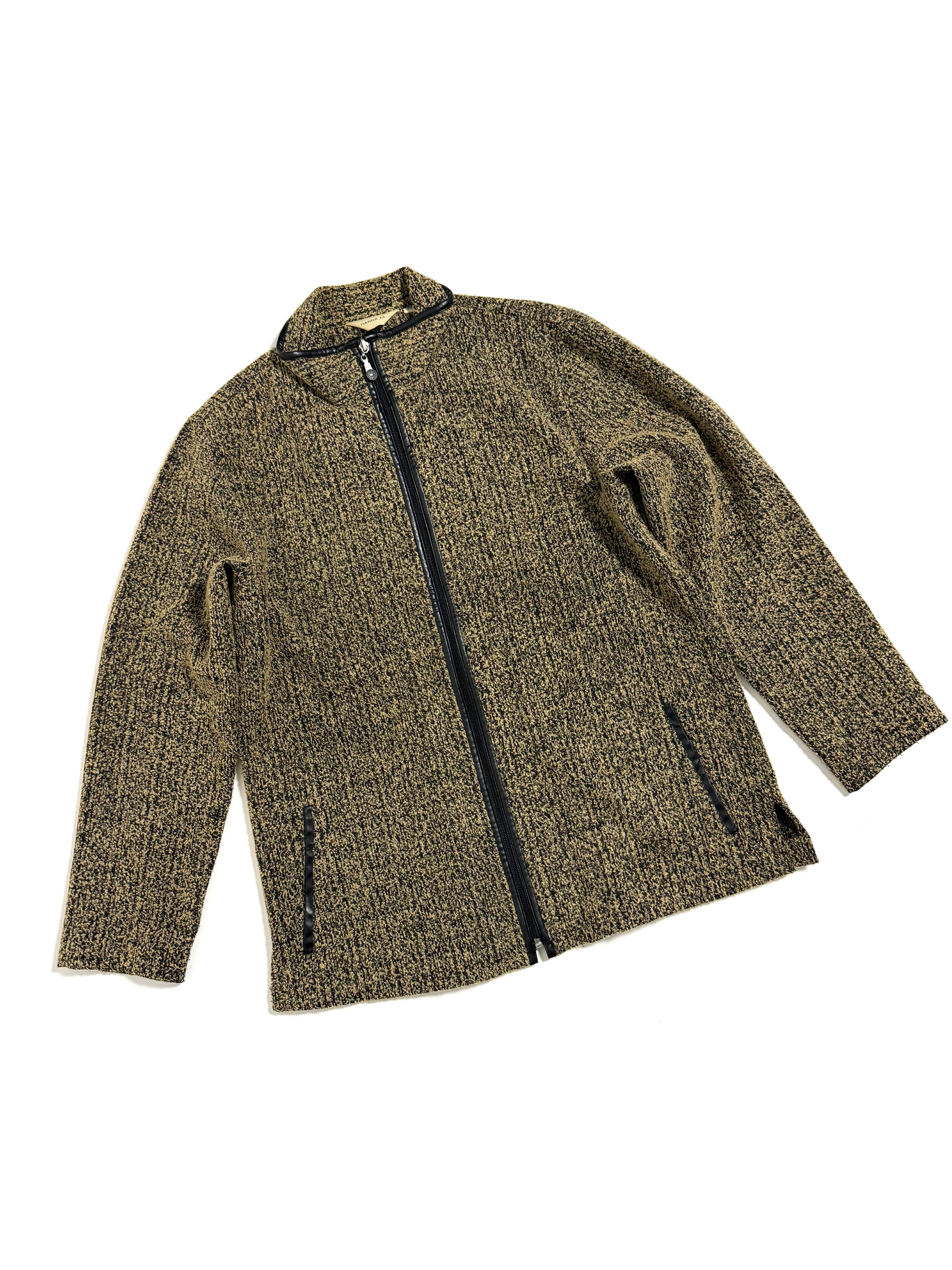 LEATHER PIPING JACKET